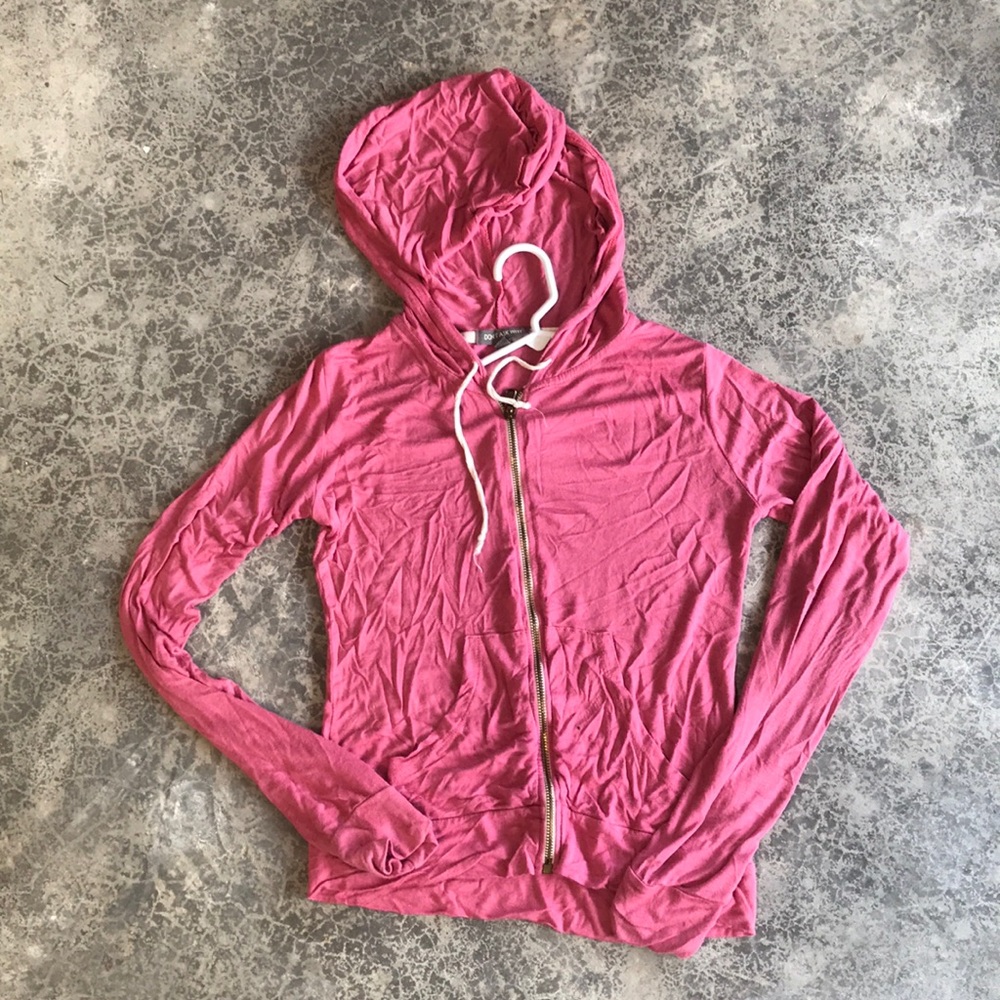 Pink zip up hoodie!!